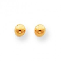 Ball Screw back Earrings in 14k Yellow Gold