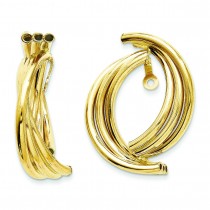Fancy Earrings Jackets in 14k Yellow Gold