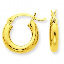Round Hoop Earrings in 14k Yellow Gold