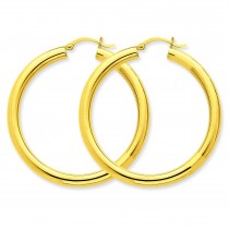 Tube Hoop Earrings in 14k Yellow Gold