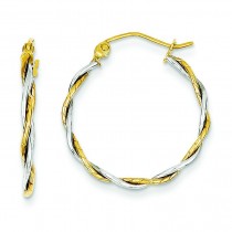 Twisted Hoop Earrings in 14k Two-tone Gold