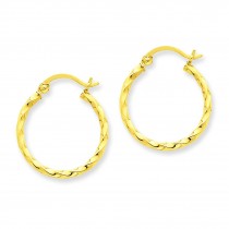 Twist Hoop Earrings in 14k Yellow Gold