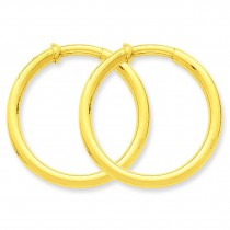Non-Pierced Hoop Earrings in 14k Yellow Gold
