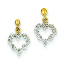 Diamond Heart Earrings in 14k Yellow Gold (0.05 Ct. tw.) (0.05 Ct. tw.)