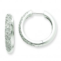 Diamond Hoop Earrings in 14k White Gold (0.55 Ct. tw.) (0.55 Ct. tw.)
