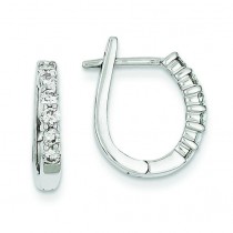 Diamond Hoop Earrings in 14k White Gold (0.5 Ct. tw.) (0.5 Ct. tw.)