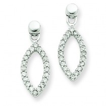 Diamond Dangle Earrings in 14k White Gold 