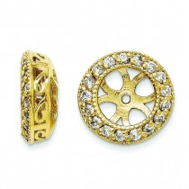 Diamond Earring Jacket in 14k Yellow Gold 