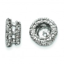 Diamond Earrings Jacket in 14k White Gold (0.2 Ct. tw.)
