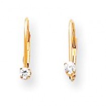 Diamond Leverback Earrings in 14k Yellow Gold (0.1 Ct. tw.) (0.1 Ct. tw.)
