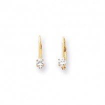 Diamond Leverback Earrings in 14k Yellow Gold (0.286 Ct. tw.) (0.286 Ct. tw.)
