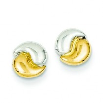 Rho Fancy Post Ear in 14k Yellow Gold