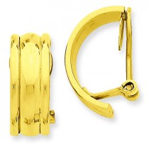 Fancy Non-Pierced Earrings in 14k Yellow Gold