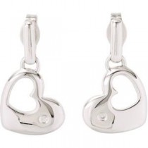 Diamond Heart Earrings in Sterling Silver (0.015 Ct. tw.) (0.015 Ct. tw.)