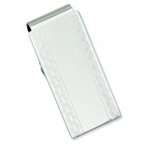 Patterned Edge Hinged Money Clip in Non Metal