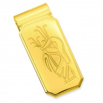 Golf Bag Hinged Money Clip in Non Metal