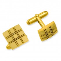 Double Lines Satin Cuff Links in Non Metal