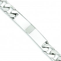 Curb Link ID Bracelet in Sterling Silver