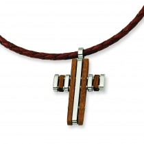 Cross Pendant Necklace in Stainless Steel