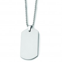 Dog Tag Necklace in Tungsten