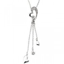 Diamond Heart Necklace in 14k White Gold (0.1 Ct. tw.) (0.1 Ct. tw.)