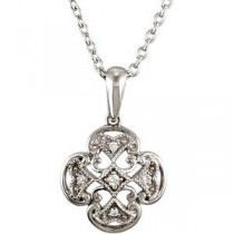 Diamond Fashion Necklace in Sterling Silver (0.03 Ct. tw.) (0.03 Ct. tw.)