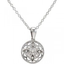 Diamond Fashion Necklace in Sterling Silver (0.05 Ct. tw.) (0.05 Ct. tw.)
