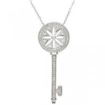 Diamond Key Necklace in Sterling Silver (0.38 Ct. tw.) (0.38 Ct. tw.)