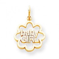 Baby Girl Charm in 10k Yellow Gold