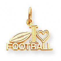 Football Charm in 10k Yellow Gold