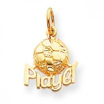 Soccer Charm in 10k Yellow Gold