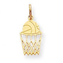 Basketball Charm in 10k Yellow Gold