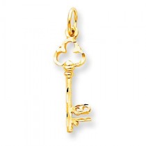 On Key Charm in 10k Yellow Gold