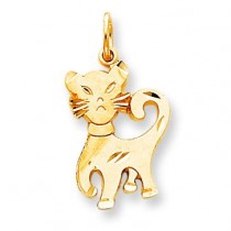 Cat Charm in 10k Yellow Gold