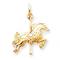 Carousel Horse Charm in 10k Yellow Gold