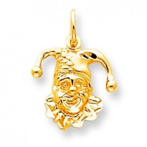 Jester Head Charm in 10k Yellow Gold