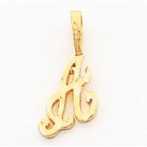 Initial F Charm in 10k Yellow Gold