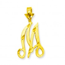 Initial M Charm in 10k Yellow Gold
