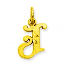 Initial J Charm in 10k Yellow Gold