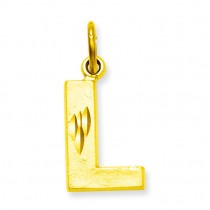 Initial L Charm in 10k Yellow Gold