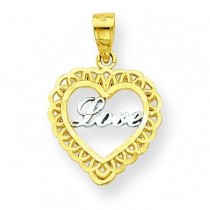 Love Heart Charm in 10k Yellow Gold