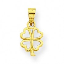 Four Leaf Clover Charm in 10k Yellow Gold