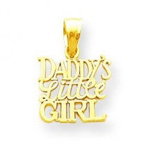 Daddy Little Girl Charm in 10k Yellow Gold