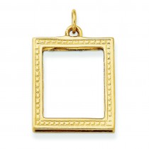Picture Frame Pendant in 14k Yellow Gold