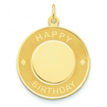 Happy Birthday Charm in 14k Yellow Gold