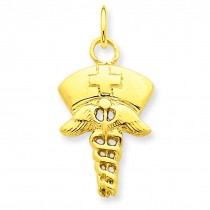 Nurse Symbol Charm in 14k Yellow Gold