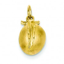 Peach Charm in 14k Yellow Gold