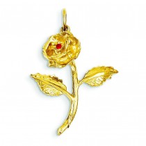 Rose Charm in 14k Yellow Gold