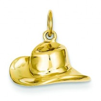 Cowboy Hat Charm in 14k Yellow Gold