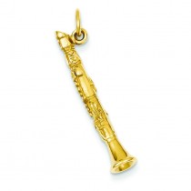 Clarinet Charm in 14k Yellow Gold